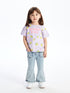 LC Waikiki Crew Neck Printed Short Sleeve Baby Girl T-Shirt